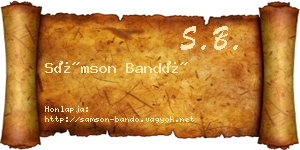 Sámson Bandó névjegykártya